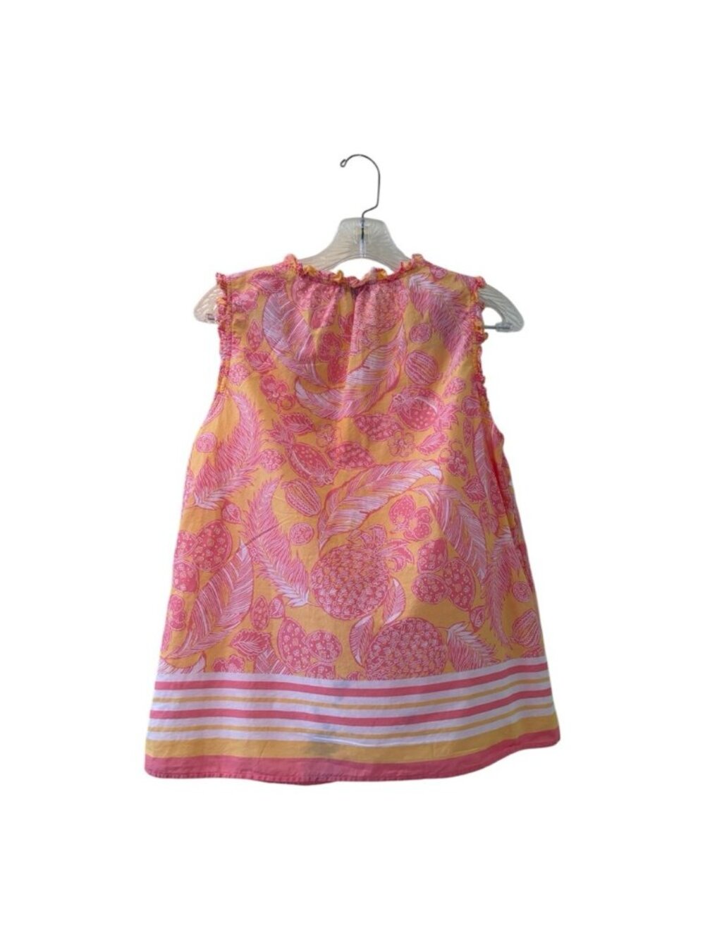 Pink and Yellow Ruffled Relaxed Blouse - Picture 2 of 2